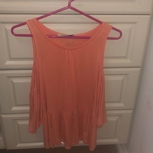 Coral Off Shoulder Top